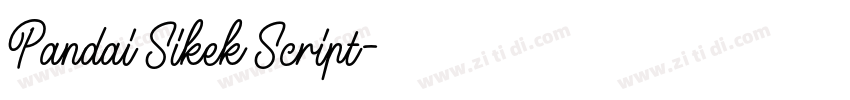 Pandai Sikek Script字体转换